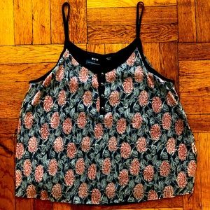 Maeve Boho Mesh Tank with Metallic Threading